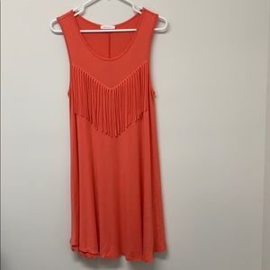 REBORN J Dress with fringe accent.